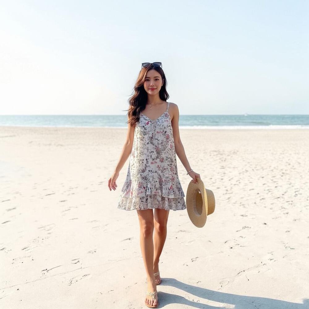 The Kooples Floral 100% Silk Dress XS Coquette Resort Feminine Boho Summer‎